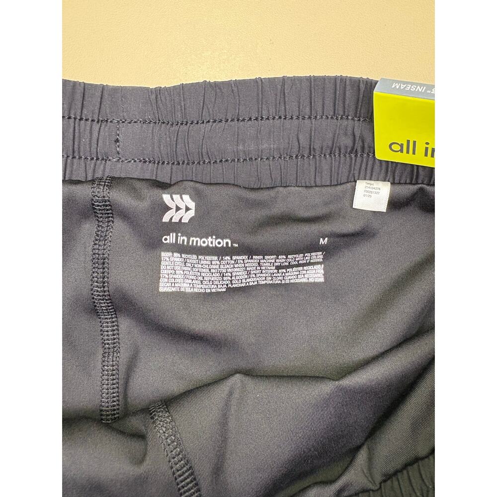 All in Motion Women’s Running Shorts Black Medium 3” Inseam Lined NWT Pockets - Picture 4 of 7